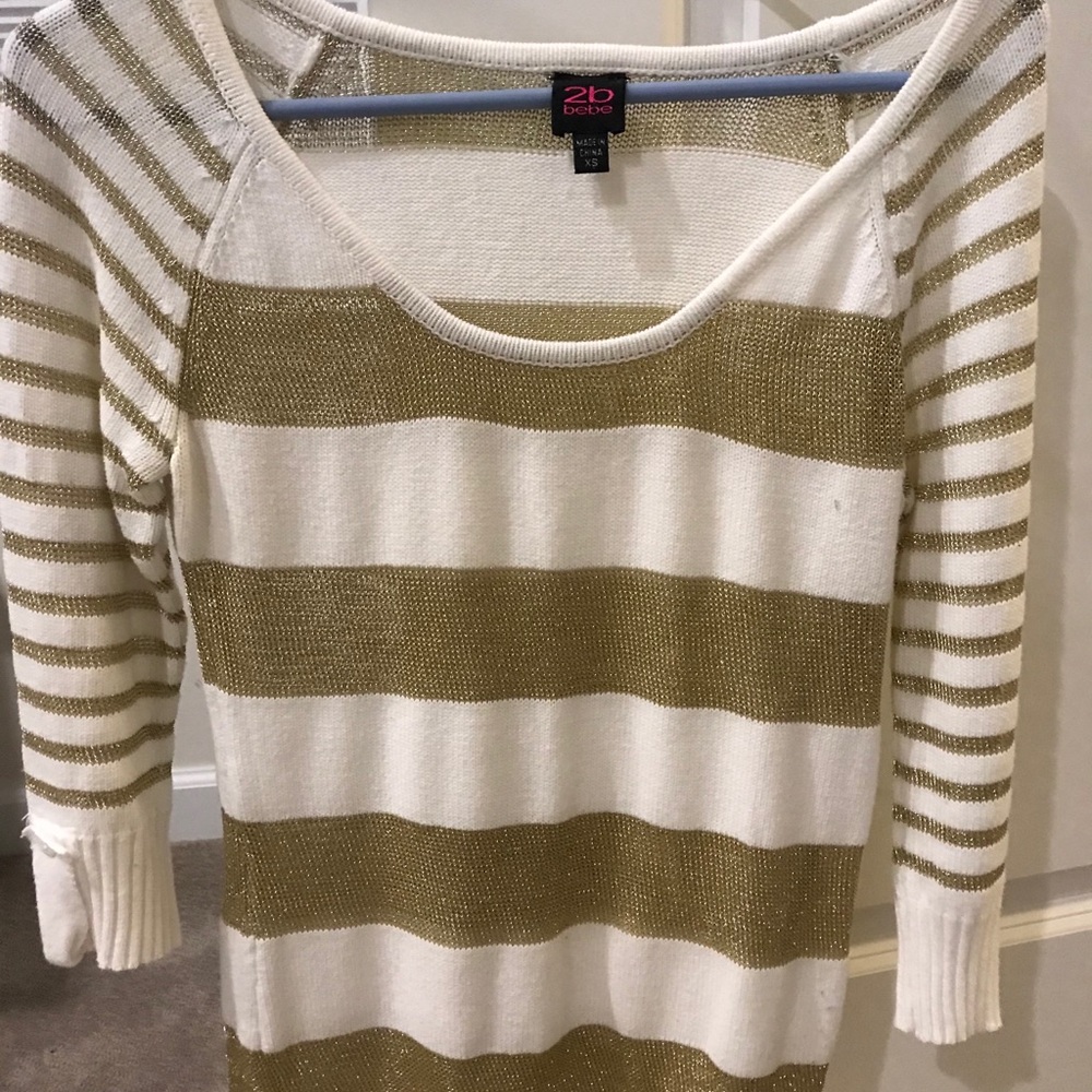 Gold & White sweater